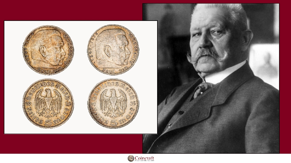 Coins Honouring President Hindenburg (led the Weimar Republic from 1925 until his death in 1934)  - Coincraft